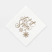 雪のナプキンを置く スタンダードランチョンナプキン (角)