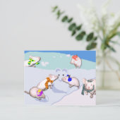 雪のネズミ ポストカード (スタンド正面)