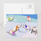 雪のネズミ ポストカード (正面/裏面)