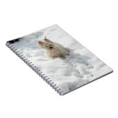 雪のノートに可愛いウェスティードッグ ノートブック (右側)