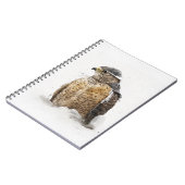 雪のノートに準備ができている ノートブック (左側)