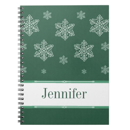 雪のノート緑 ノートブック (正面)