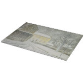 雪のハルステッドロード(Eric Ravilious著) カッティングボード (角)