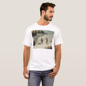 雪のハンターか密猟者 Tシャツ (正面フル)