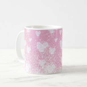 雪のハート コーヒーマグカップ
