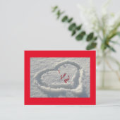 雪のハート ポストカード (スタンド正面)