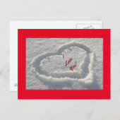 雪のハート ポストカード (正面/裏面)