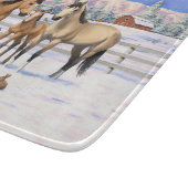 雪のバックスキン四分の馬 カッティングボード (角)