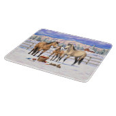 雪のバックスキン四分の馬 カッティングボード (角)