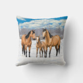 雪のバックスキン四分の馬 クッション (裏面)