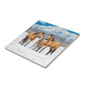 雪のバックスキン四分の馬 タイル (側面)