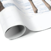 雪のバックスキン四分の馬 ラッピングペーパー (ロールコーナー)