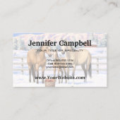 雪のバックスキン四分の馬 名刺 (裏面)