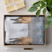 雪のバックスキン四分の馬 薄葉紙 (ギフト)