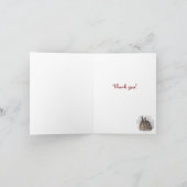 雪のバニーは感謝していしています サンキューカード (内部)