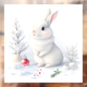 雪のバニークリスマスウィンドウにしがみつく ウィンドウサイン (シート2)