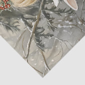 雪のバニーシーンとヴィンテージのクリスマスフェアリー 薄葉紙 (詳細)