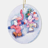 雪のバニー セラミックオーナメント (左)