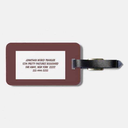 雪のバニー ラゲッジタグ (裏面横)