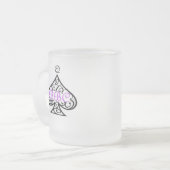 雪のバニー、Spades2のBigBlackCockの女王 フロストグラスマグカップ (正面左)