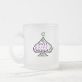 雪のバニー、Spades2のBigBlackCockの女王 フロストグラスマグカップ (左)