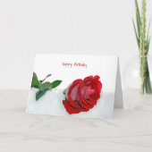 雪のバラ カード (正面)