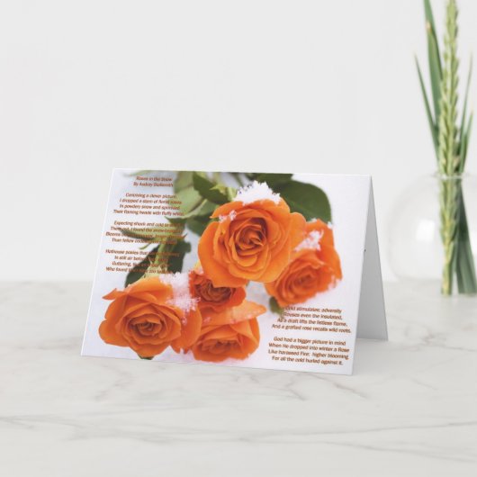 雪のバラ シーズンカード (正面)