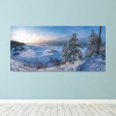 雪のバルト海の海岸 キャンバスプリント (インサイチュ (ウッドフロア))
