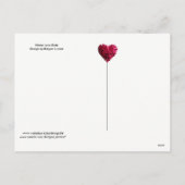 雪のバレンタインデーで冬の愛の鳥 シーズンポストカード (裏面)