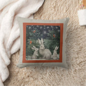 雪のバンニー；休日 クッション (ブランケット)