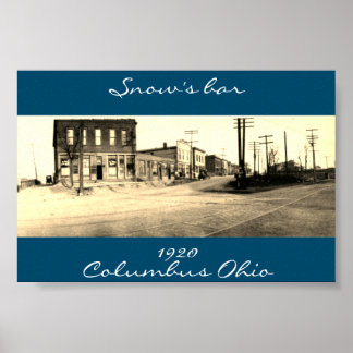 雪のバーコロンバスオハイオのポスター ポスター