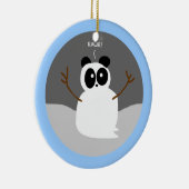 雪のパンダ セラミックオーナメント (右)
