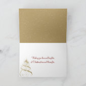 雪のビクトリアンクリスマスハウス カード (内部)