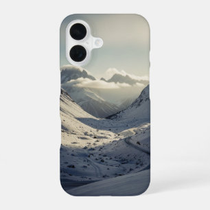 雪のビンテージマウンテンパス iPhone 16ケース