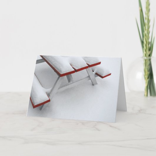 雪のピクニック シーズンカード (正面)