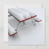 雪のピクニック 招待状 (正面)