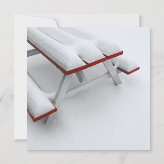 雪のピクニック 招待状 (正面)