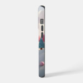 雪のピンクキャンディランドの妖精の城 iPhoneケース (左側面)