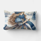 雪のフェアリーテールランドのウィンターファンタジープリンセス ランバークッション (正面)