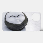 雪のフェイシャルを受ける幸せな仏像 Case-Mate iPhoneケース (裏面 (横))