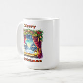 雪のフェスティバルウィンドウシーン コーヒーマグカップ (正面左)