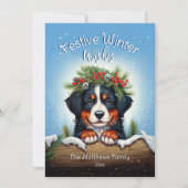 雪のフェスティバル冬のウィズベルネーズマウンテンドッグ シーズンカード (正面)