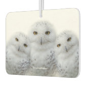 雪のフクロウの夢のような知恵 カーエアーフレッシュナー (左)