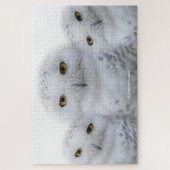 雪のフクロウの夢のような知恵 ジグソーパズル (縦)