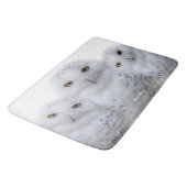 雪のフクロウの夢のような知恵 バスマット (アングル)