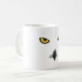 雪のフクロウの標準のマグ コーヒーマグカップ (正面左)