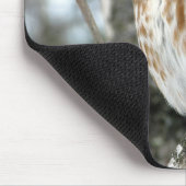 雪のフクロウ マウスパッド (コーナー)