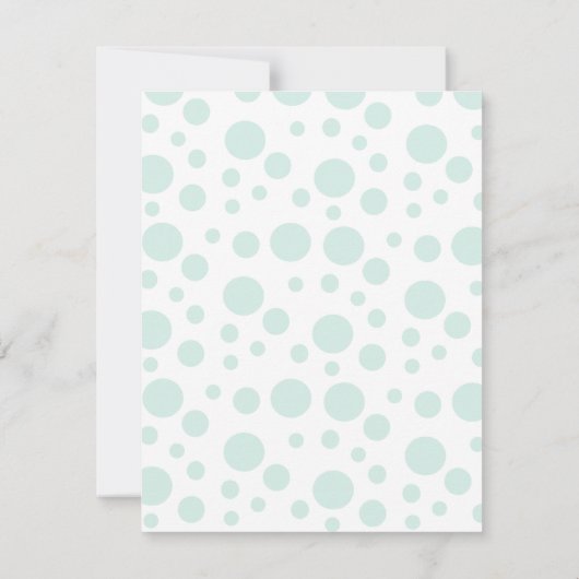 雪のフクロウ 招待状 (裏面)