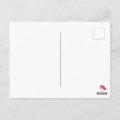 雪のフラミンゴ宇宙クリスマス風変わり ポストカード (裏面)