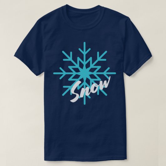 雪のフレークのクリスマスプレゼントハロウィンデイサンクスギヴィ Tシャツ (デザイン正面)